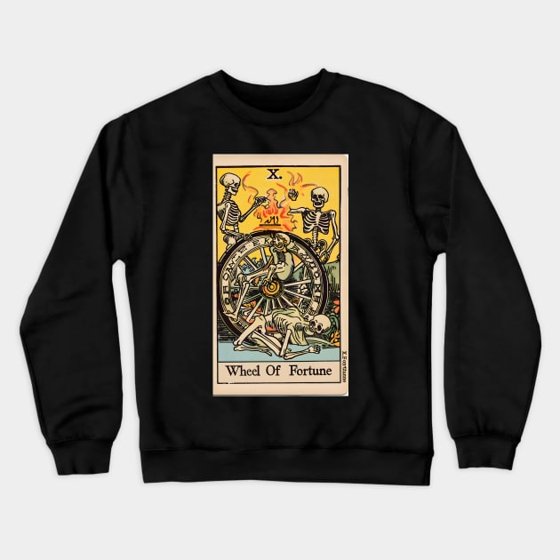 X. Wheel Of Fortune Crewneck Sweatshirt by DarkAgeArt